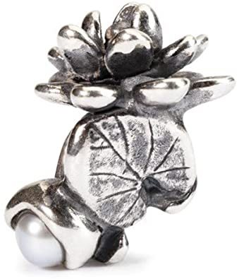 Charm Trollbeads Woman Fiori di nascita in Silver Perla TAGBE-00033 - TAGBE-00033